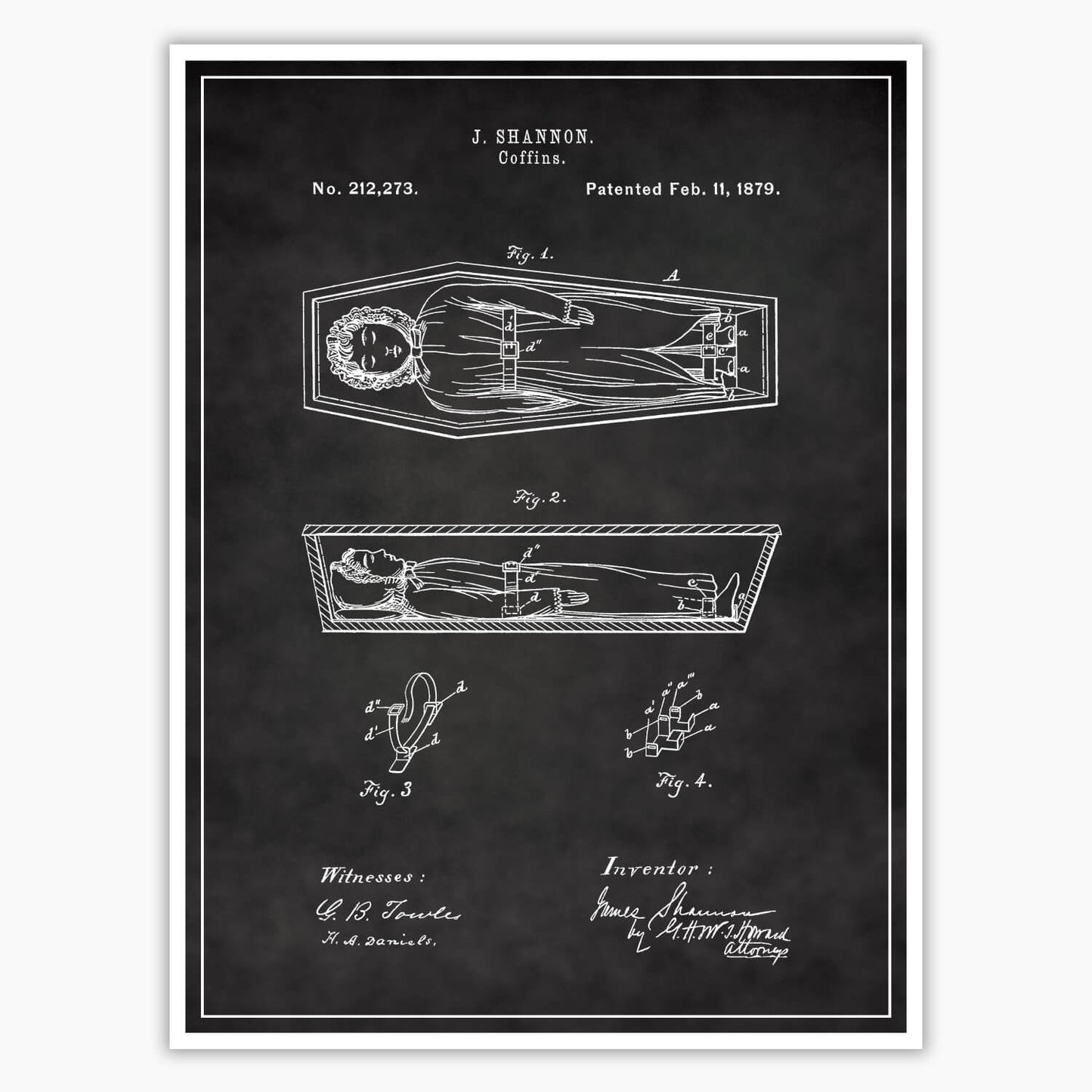 Coffin (1879) Patent Poster
