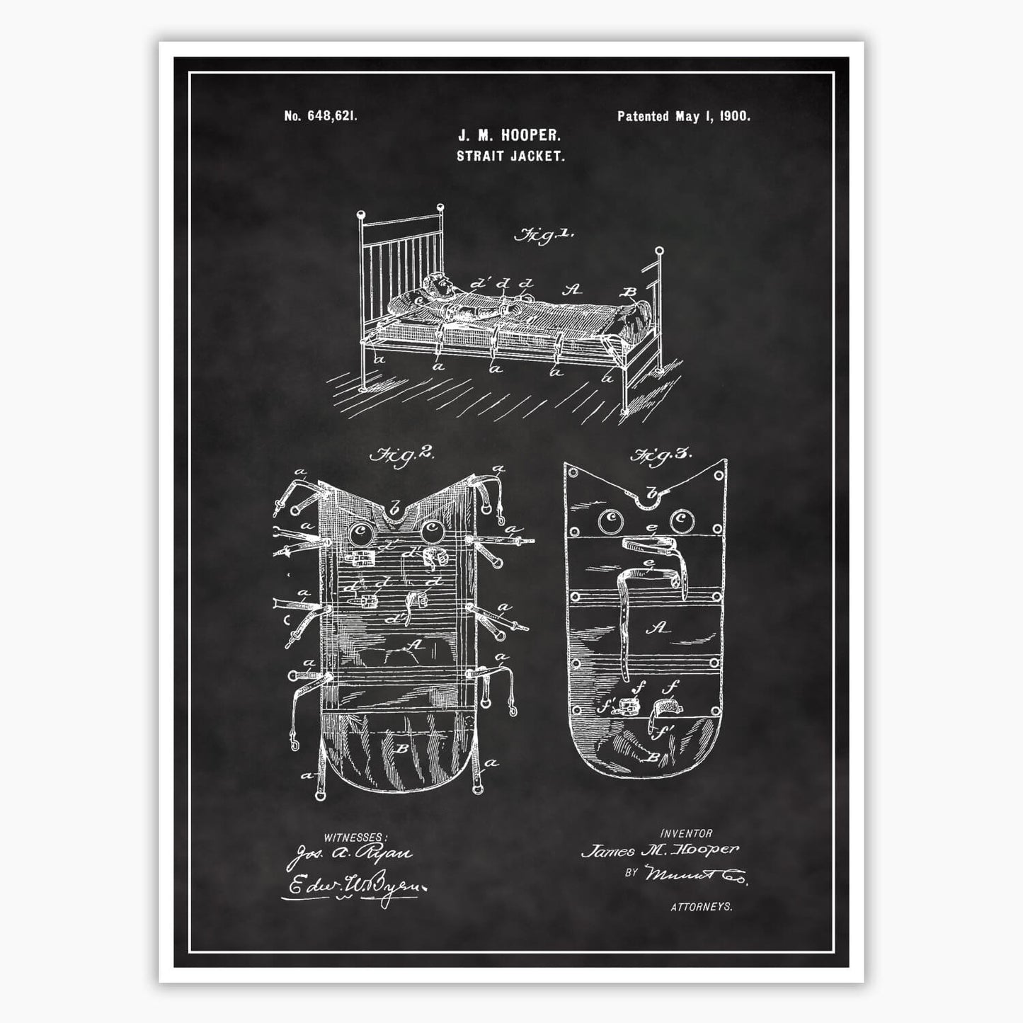 Strait Jacket Patent Poster