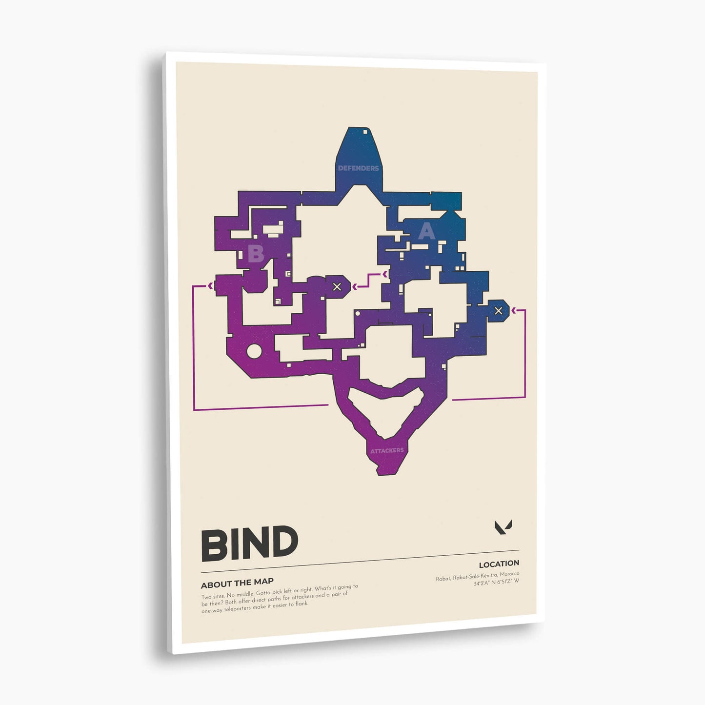 Valorant - Bind Map Poster; Gaming Poster