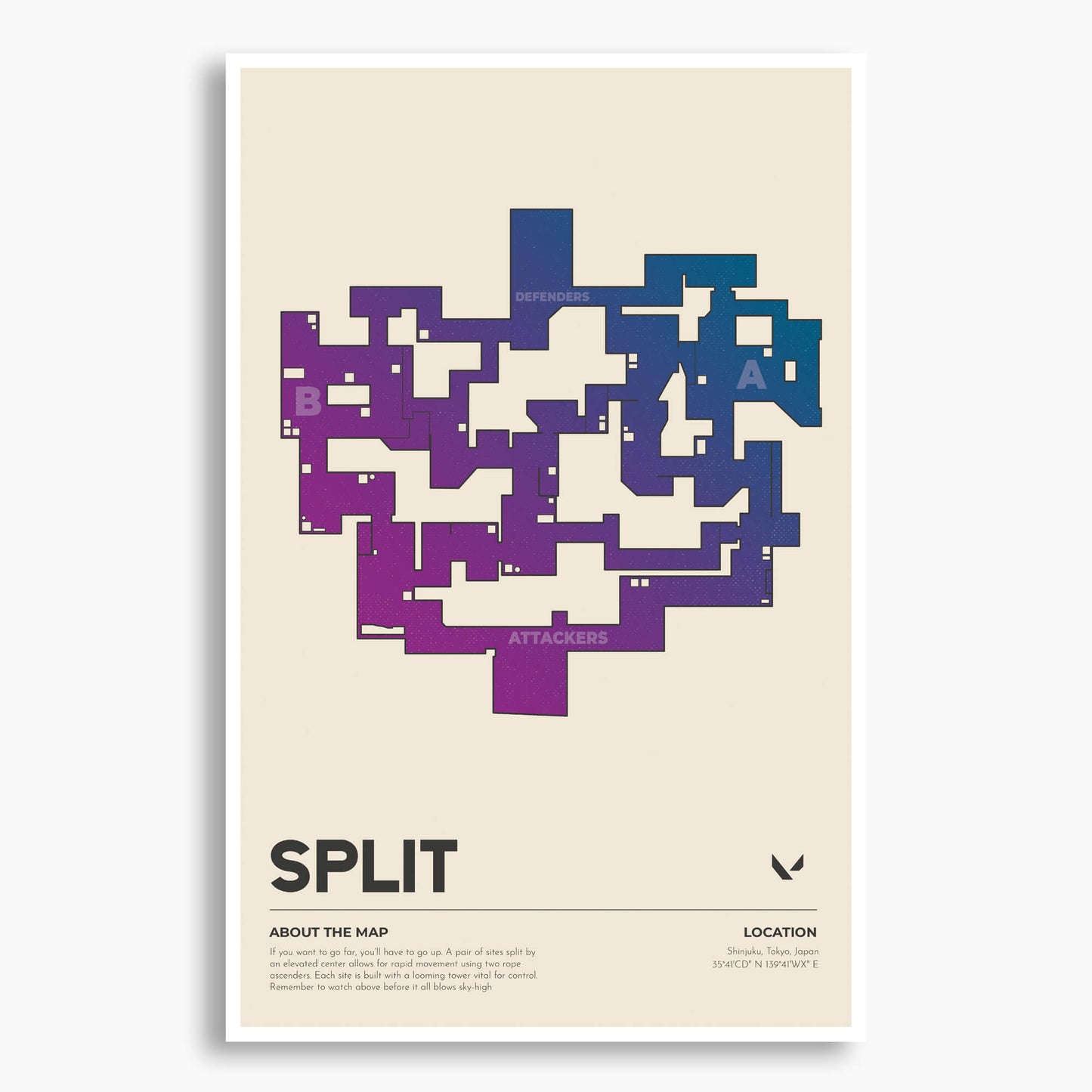 Valorant - Split Map Poster; Gaming Poster