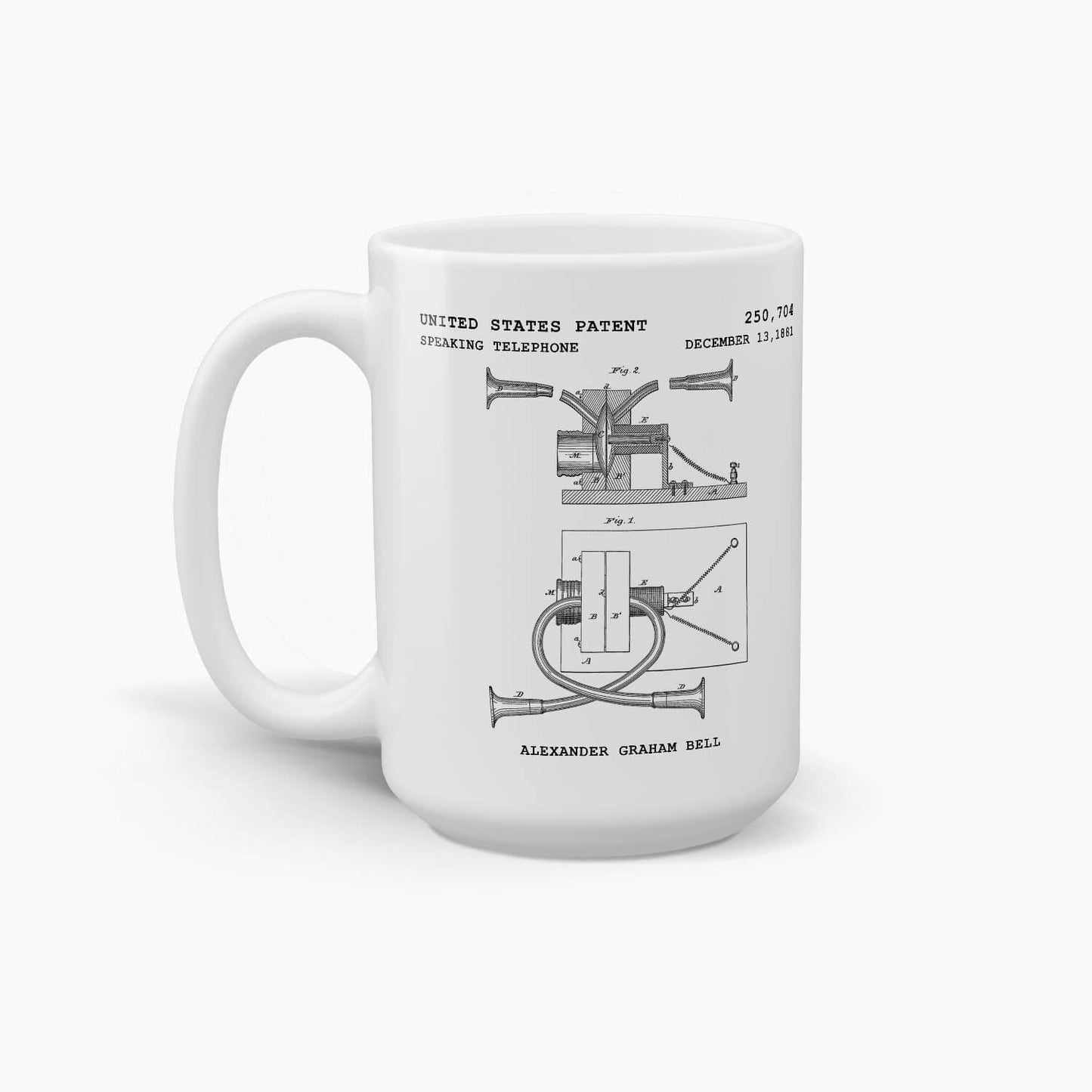 Alexander Graham Bell Telephone Coffee Mug; Patent Drinkware