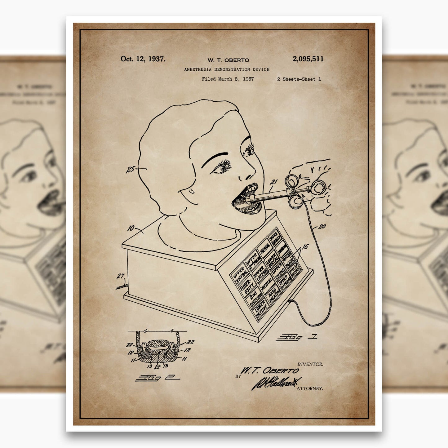 Anesthesia Device Patent Poster