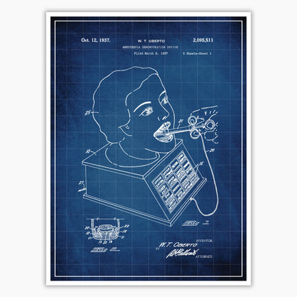 Anesthesia Device Patent Poster