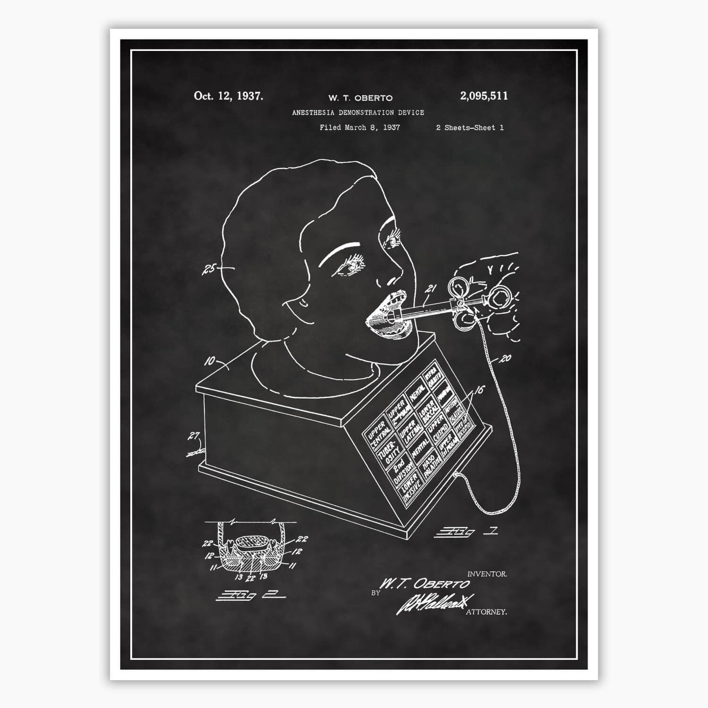 Anesthesia Device Patent Poster