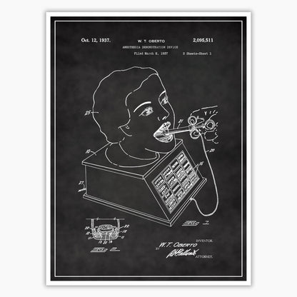 Anesthesia Device Patent Poster