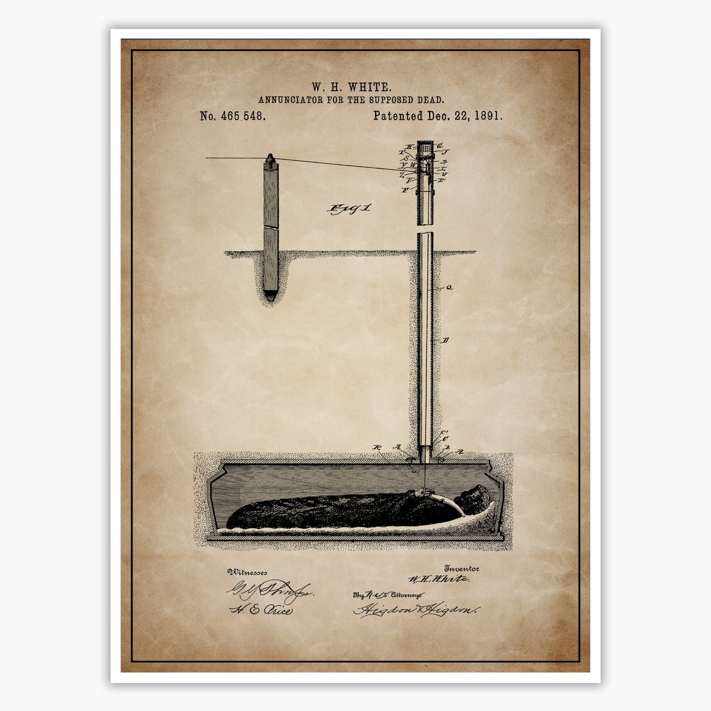Annunciator for the Dead Patent Poster