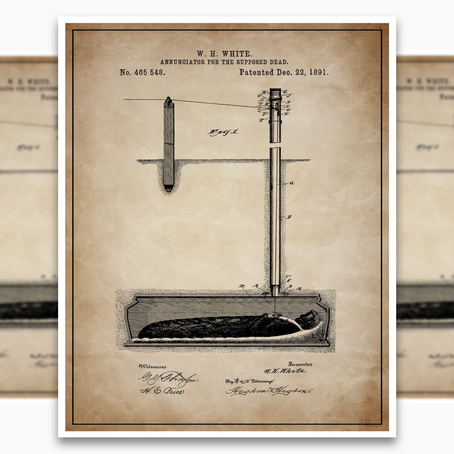 Annunciator for the Dead Patent Poster