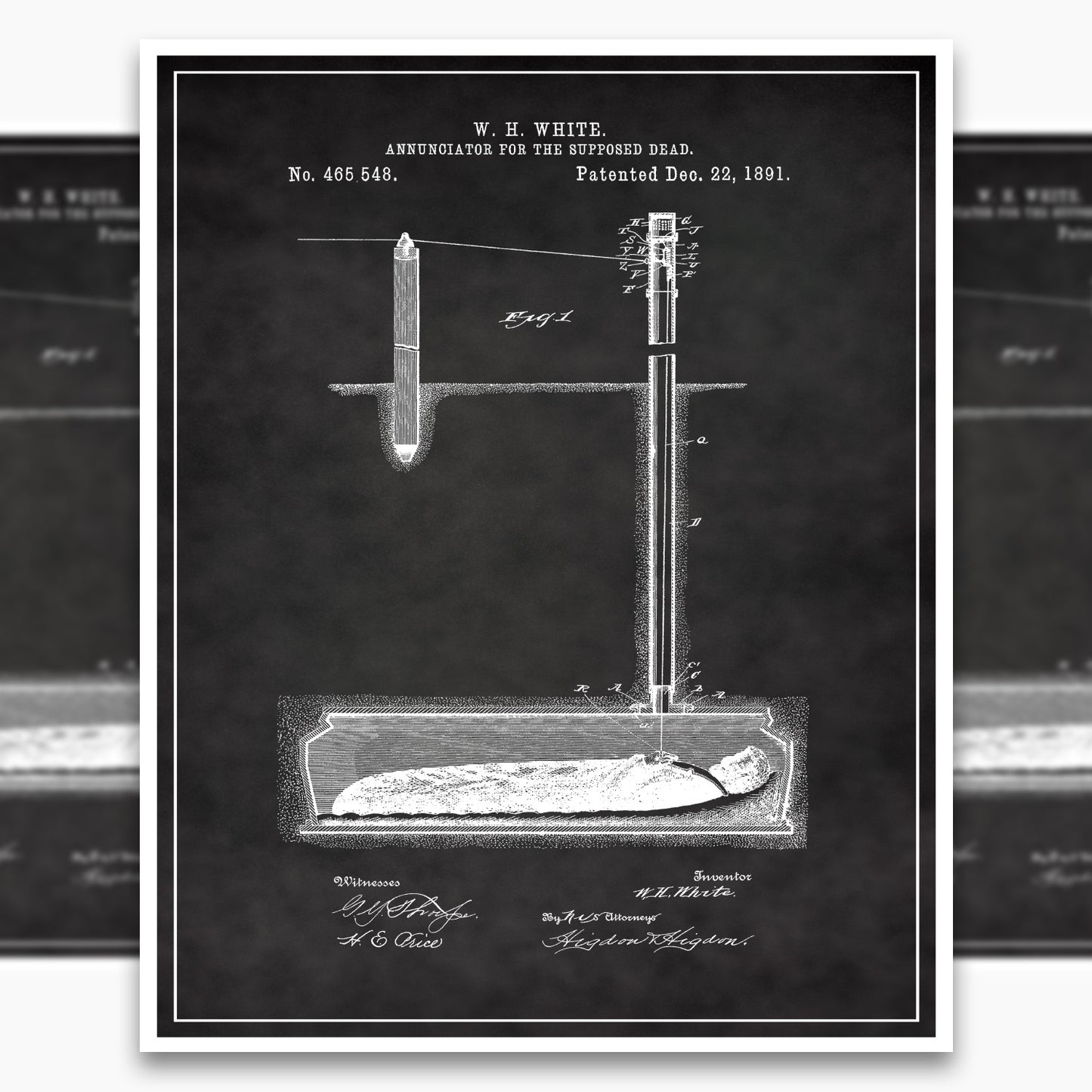 Annunciator for the Dead Patent Poster