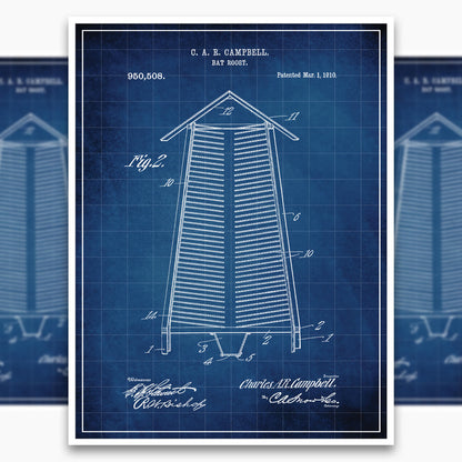 Bat Roost Patent Poster