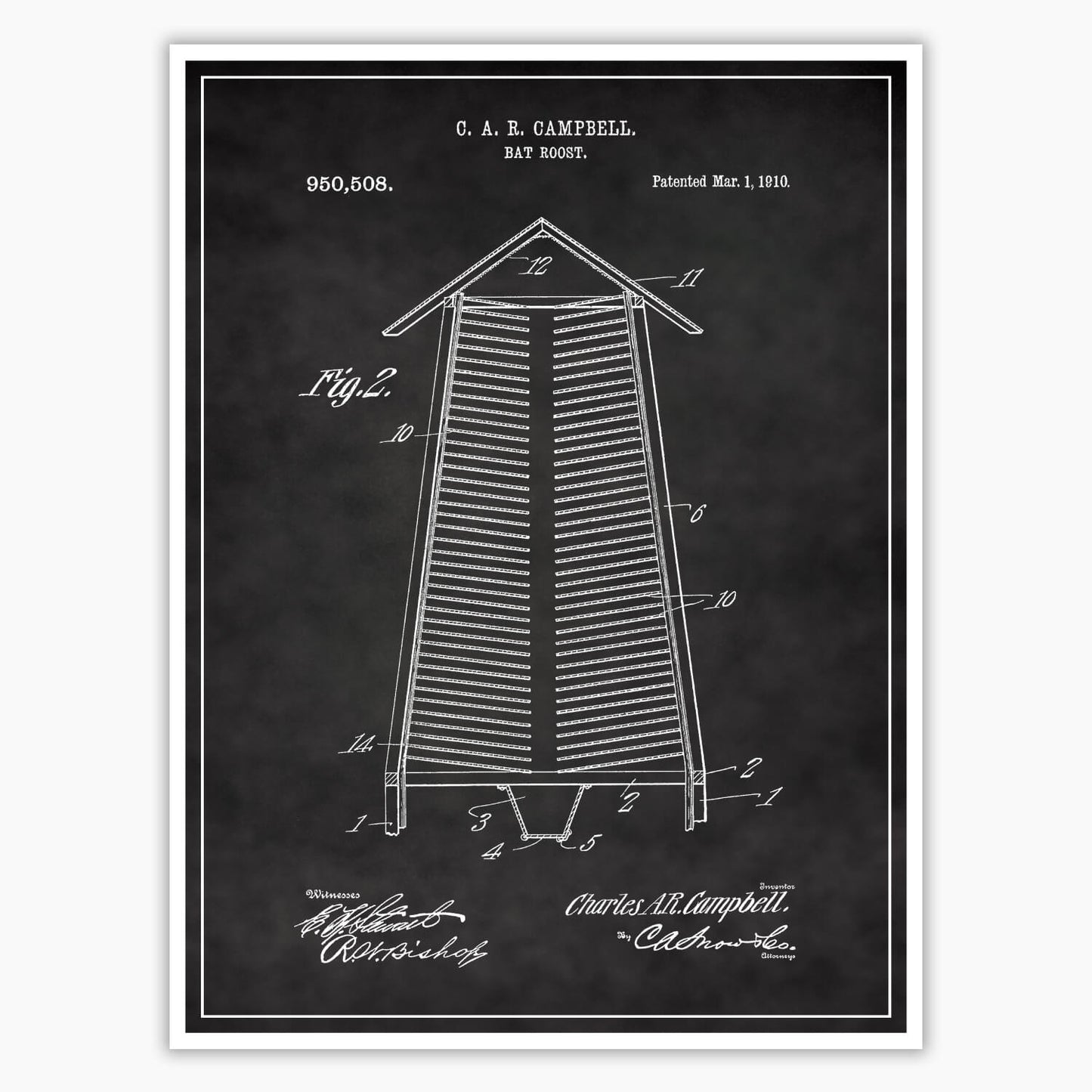 Bat Roost Patent Poster