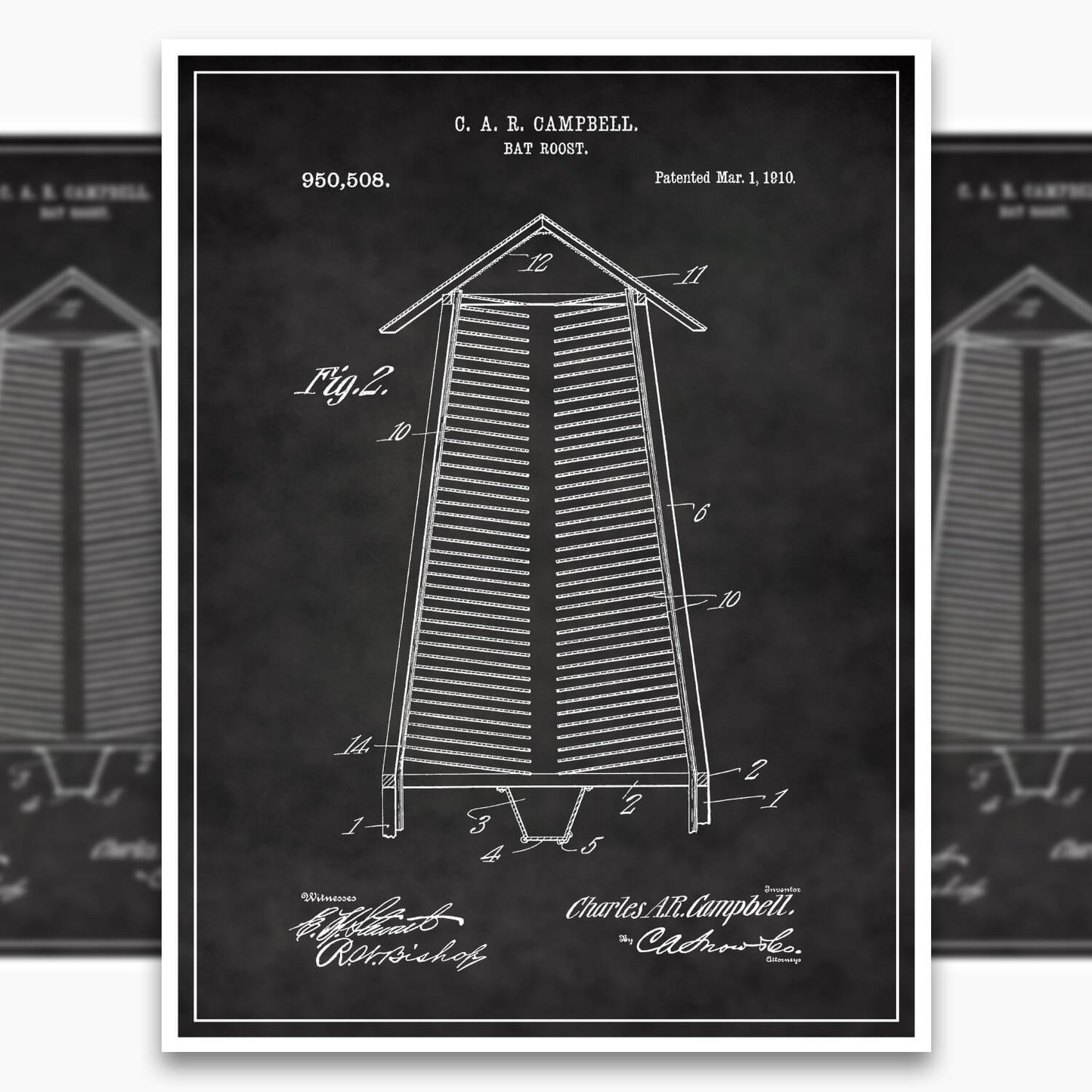 Bat Roost Patent Poster