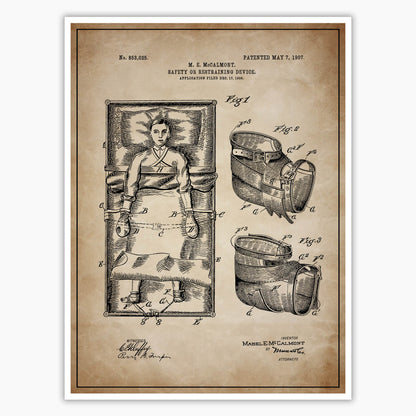 Bed Straps Patent Poster