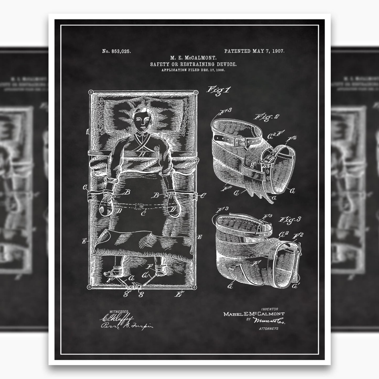 Bed Straps Patent Poster