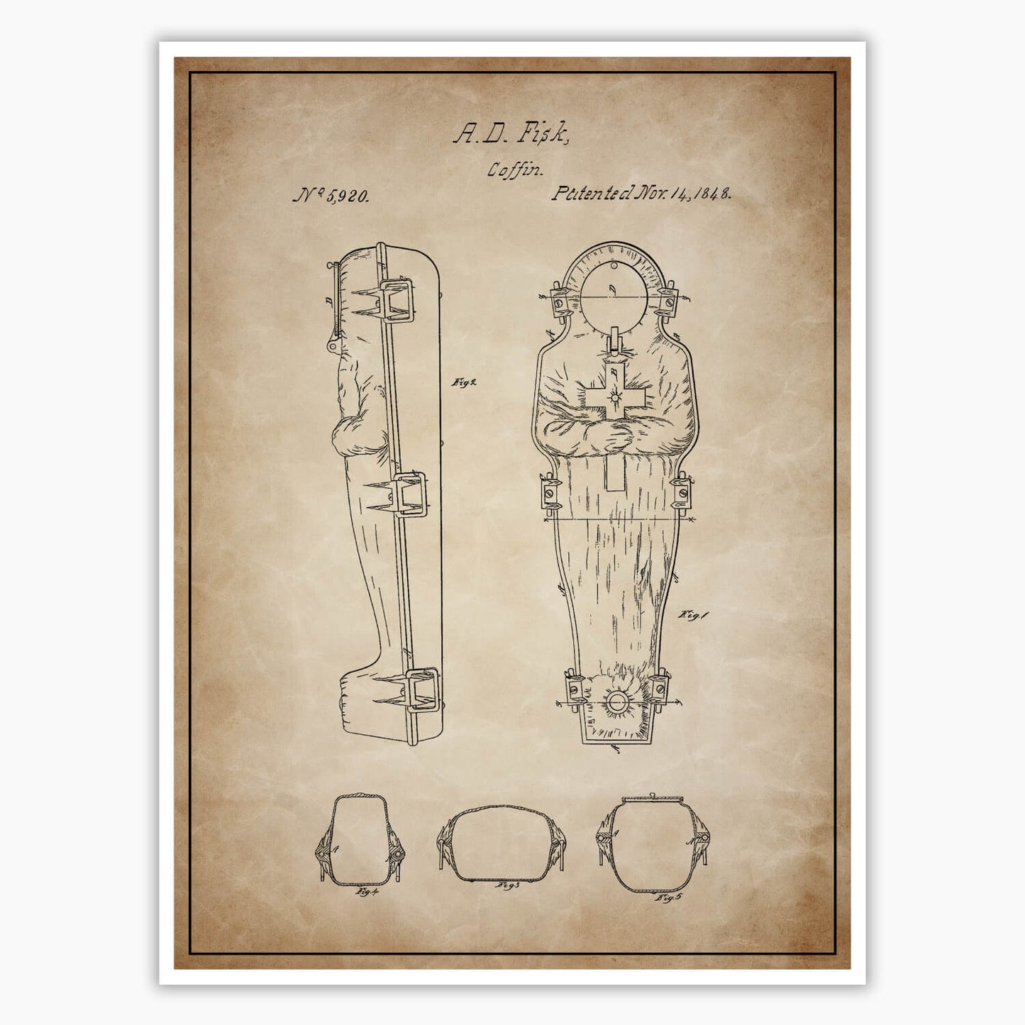 Coffin (1848) Patent Poster
