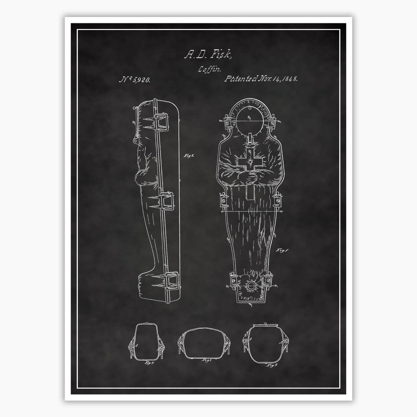 Coffin (1848) Patent Poster