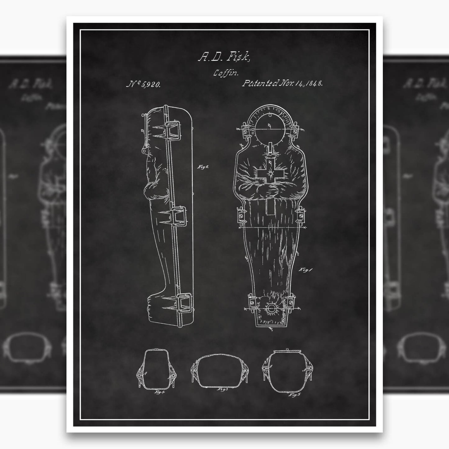 Coffin (1848) Patent Poster