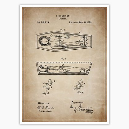 Coffin (1879) Patent Poster