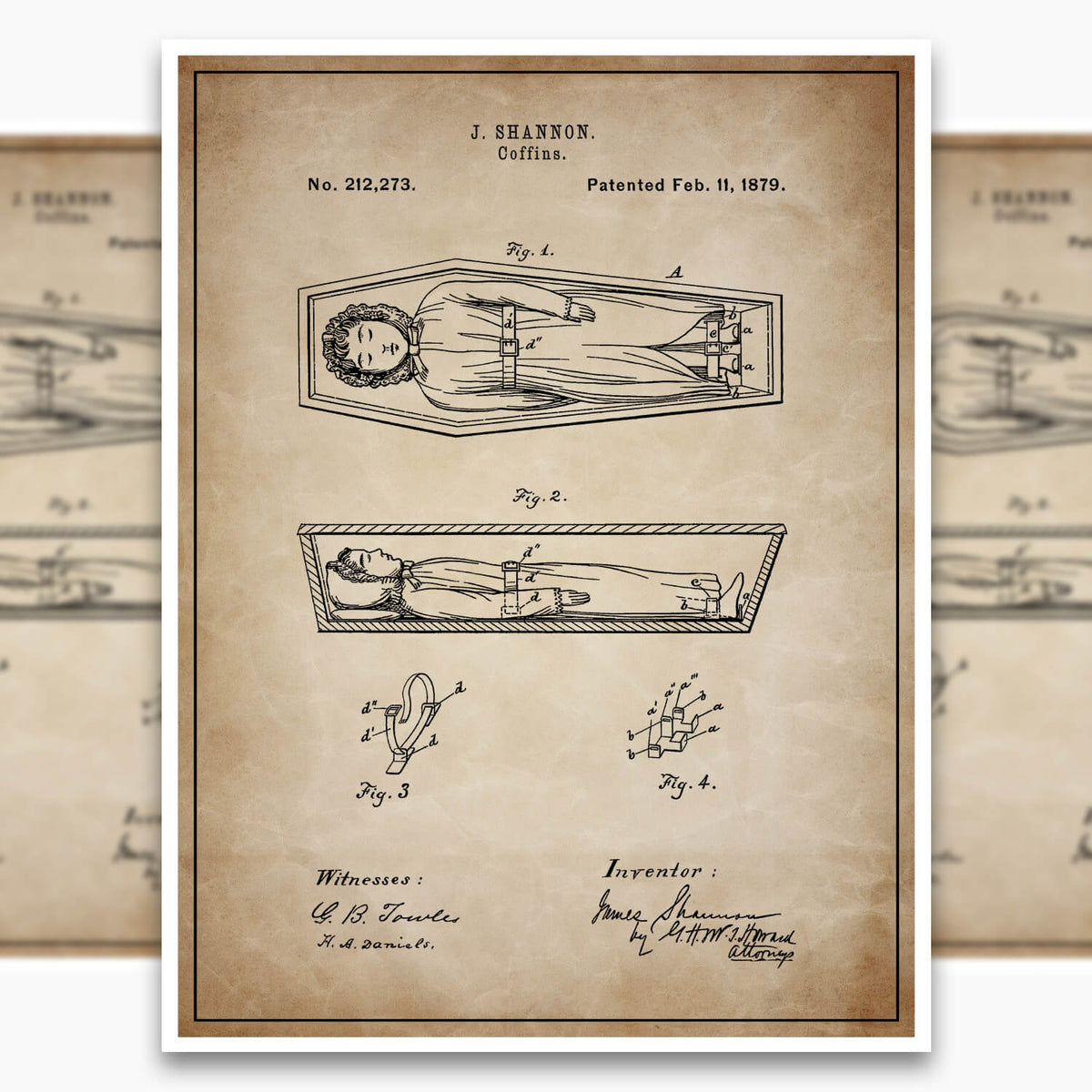 Coffin (1879) Patent Poster