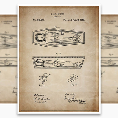Coffin (1879) Patent Poster
