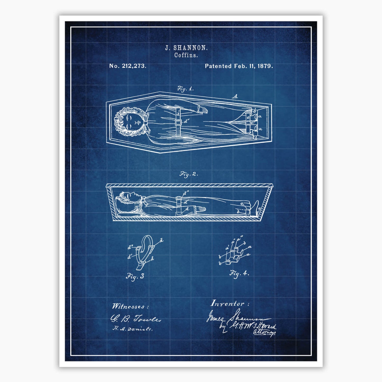 Coffin (1879) Patent Poster