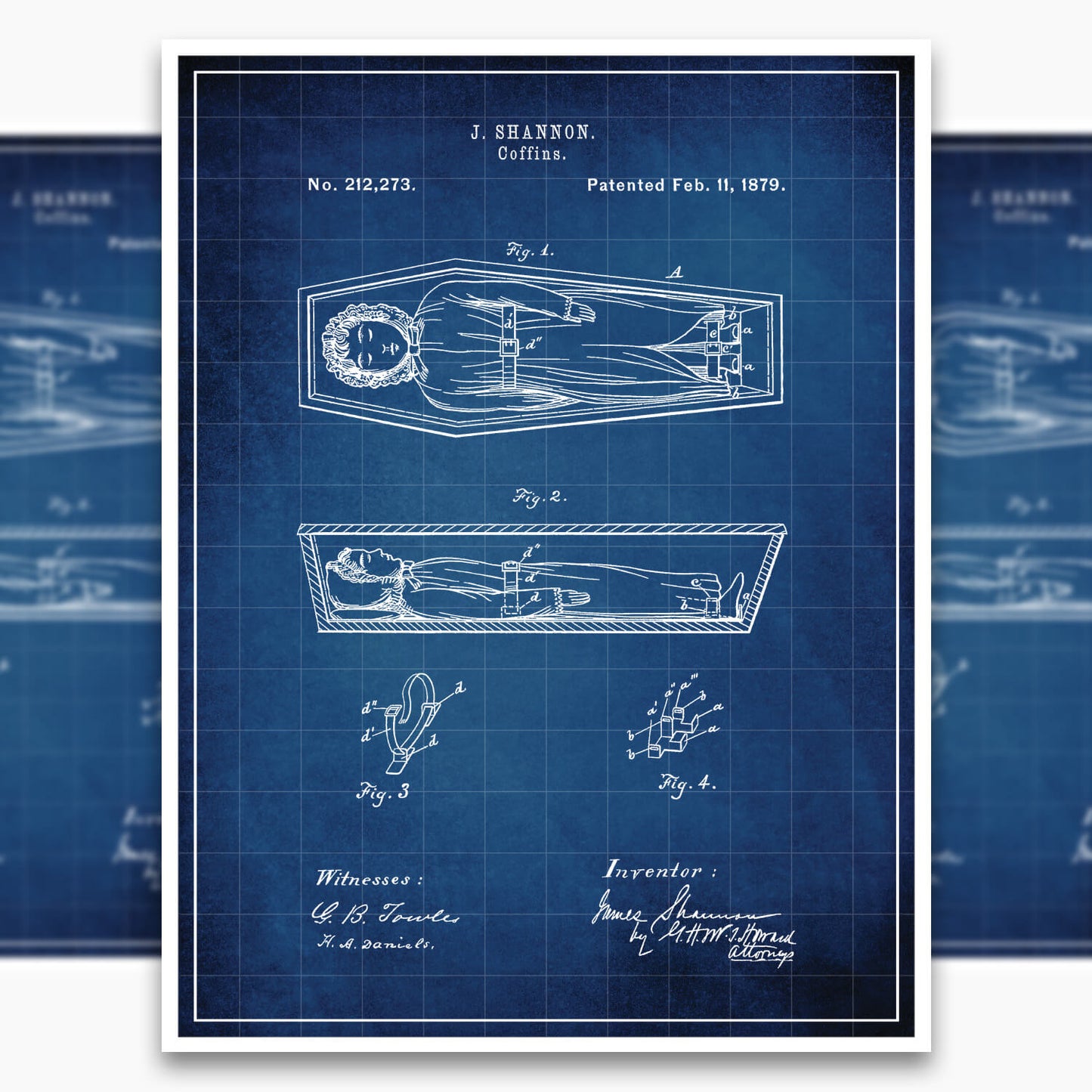 Coffin (1879) Patent Poster