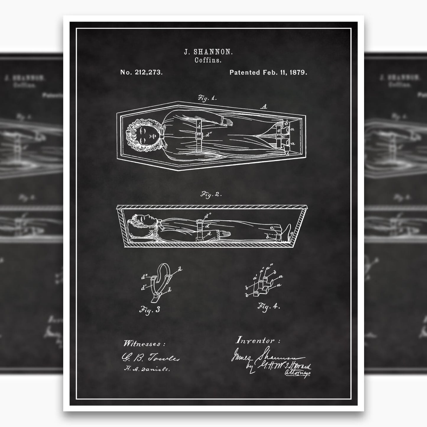 Coffin (1879) Patent Poster