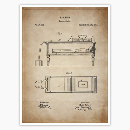 Corpse Cooler Patent Poster