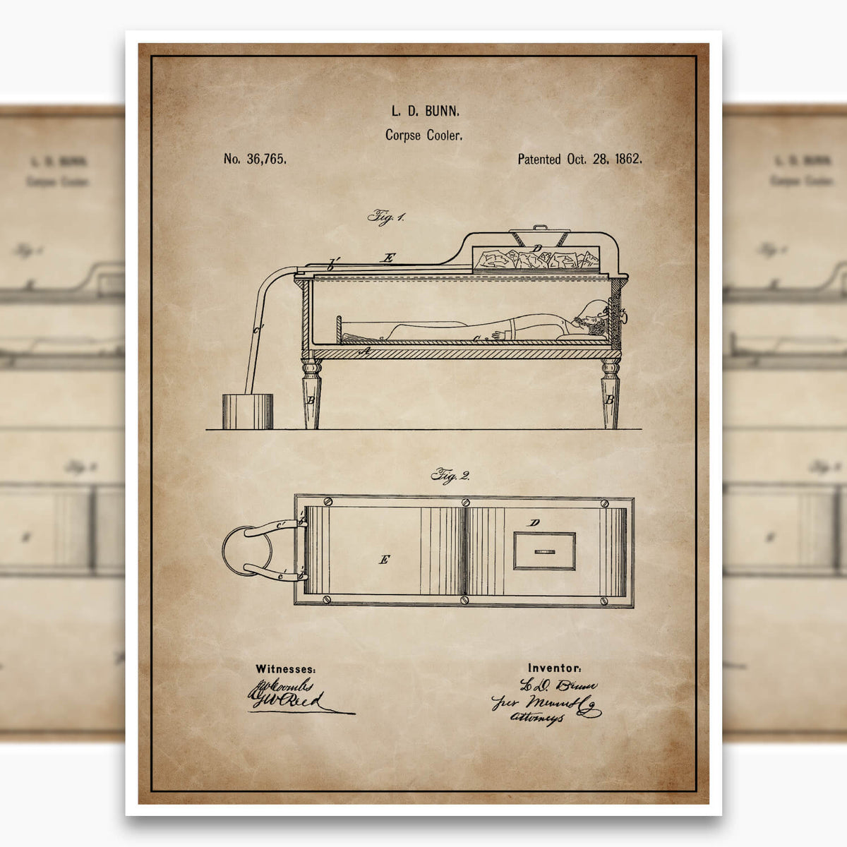 Corpse Cooler Patent Poster