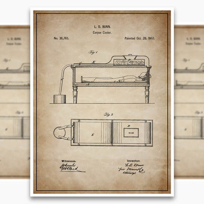 Corpse Cooler Patent Poster