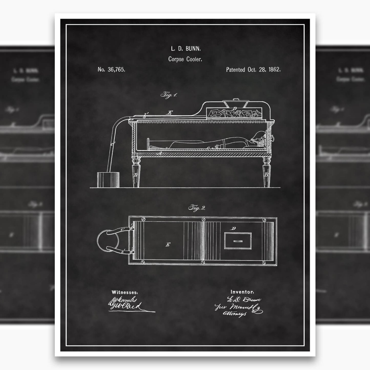 Corpse Cooler Patent Poster