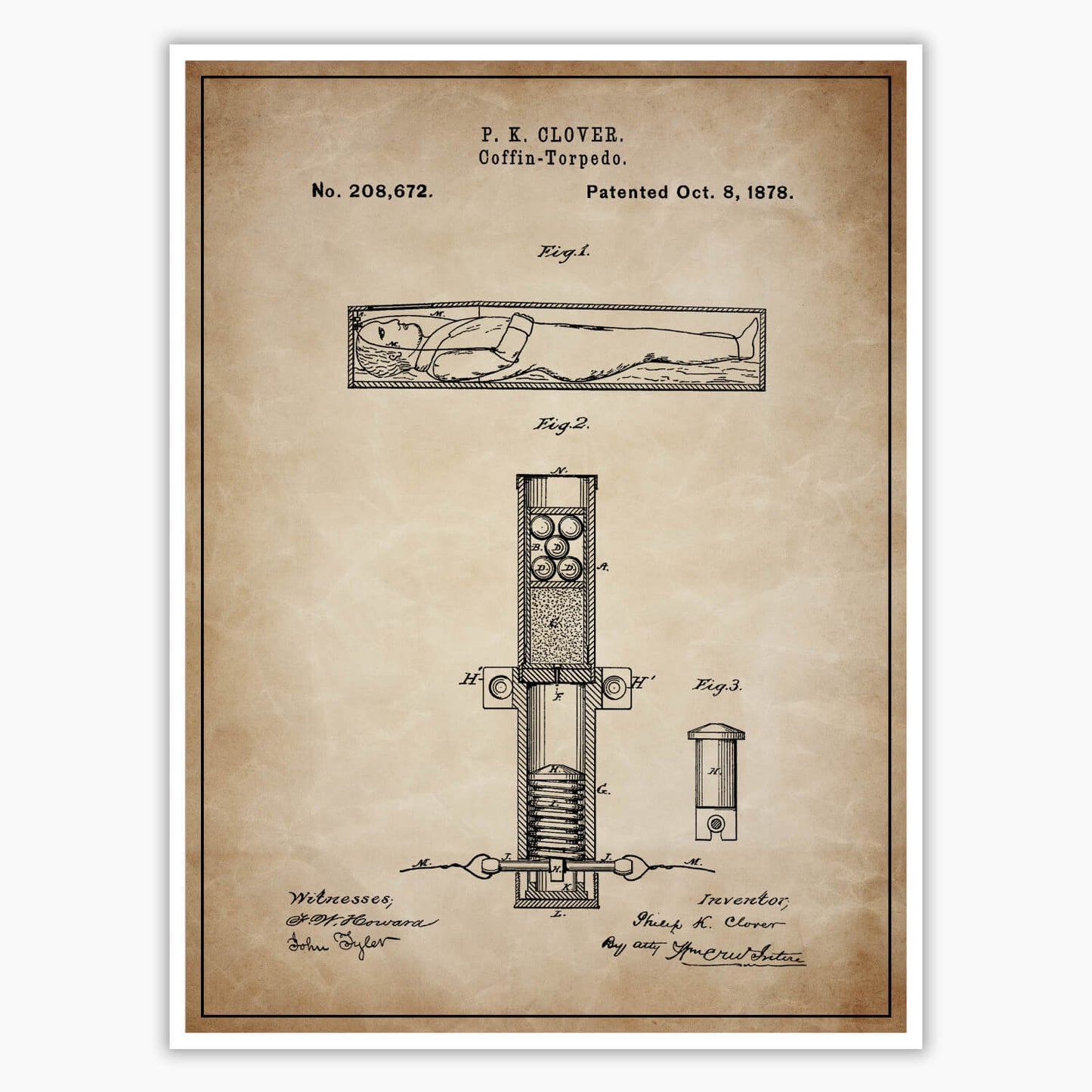 Corpse Torpedo Patent Poster