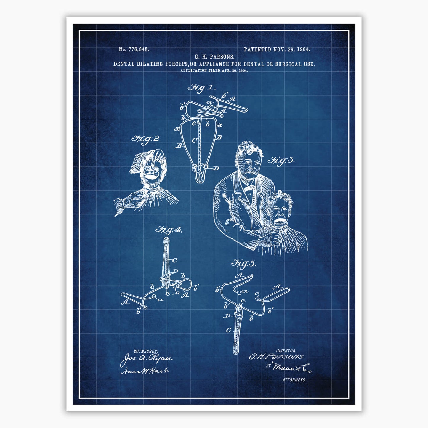 Dental Forceps Patent Poster