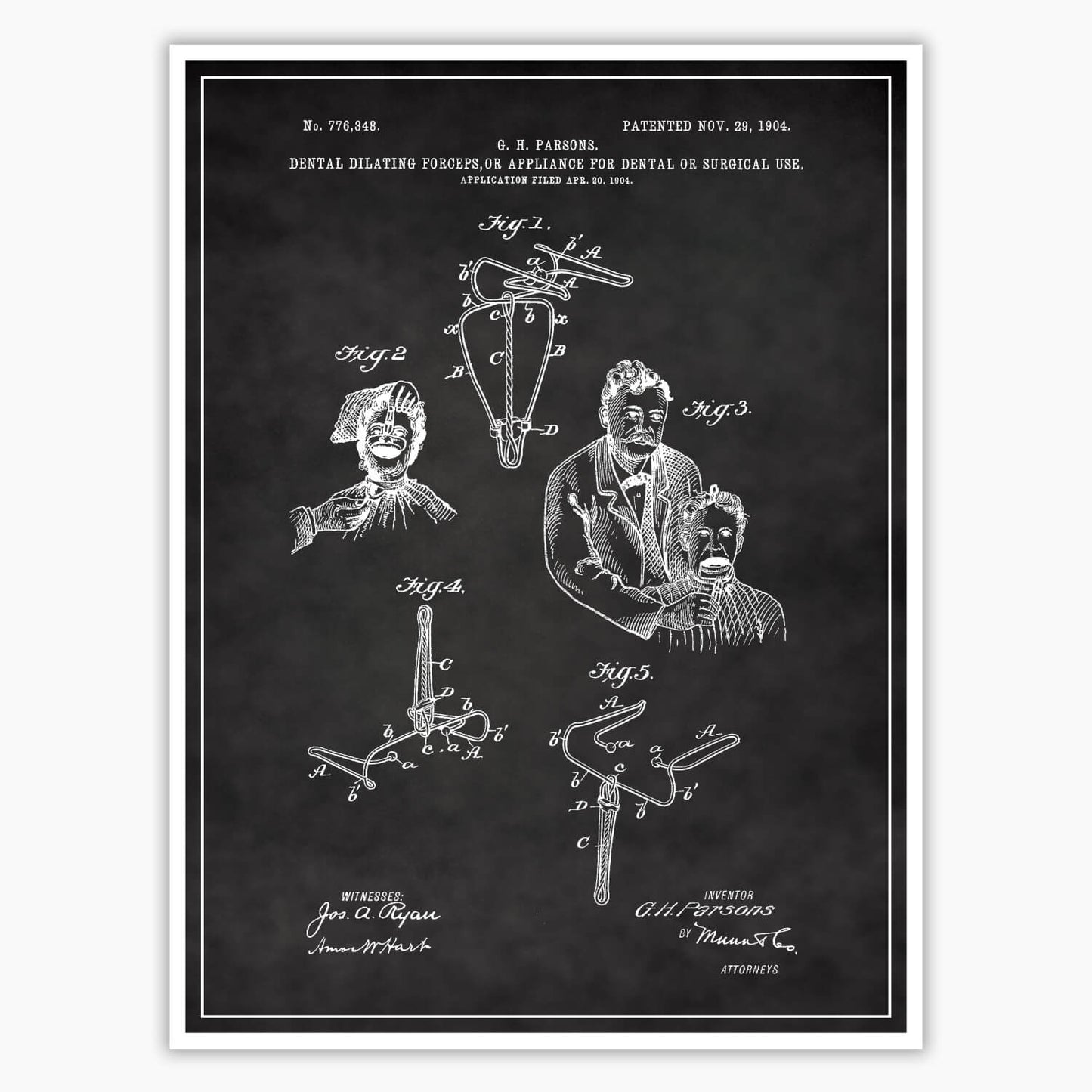 Dental Forceps Patent Poster