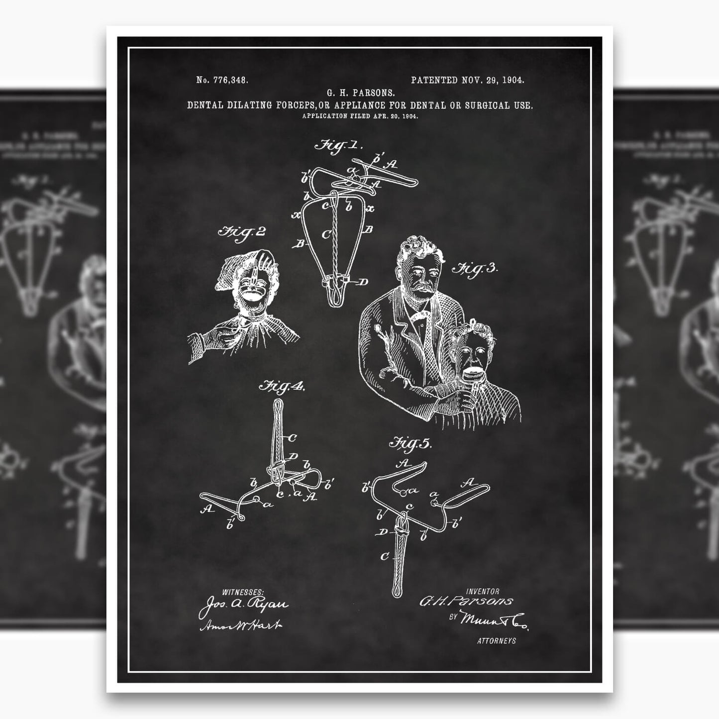 Dental Forceps Patent Poster