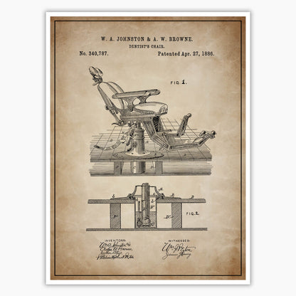 Dentist's Chair Patent Poster