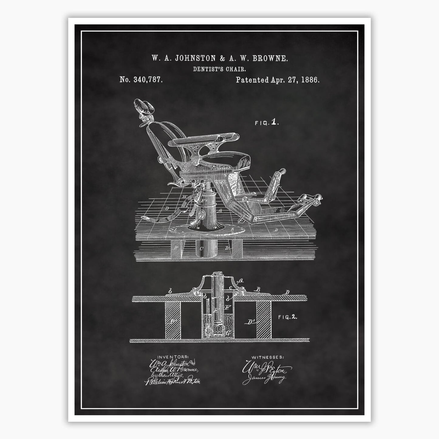 Dentist's Chair Patent Poster