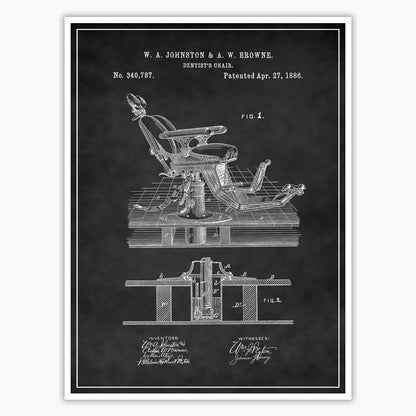Dentist's Chair Patent Poster
