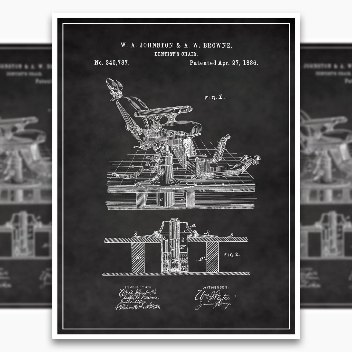 Dentist's Chair Patent Poster