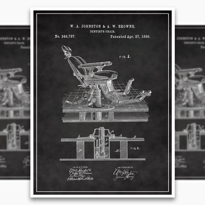 Dentist's Chair Patent Poster