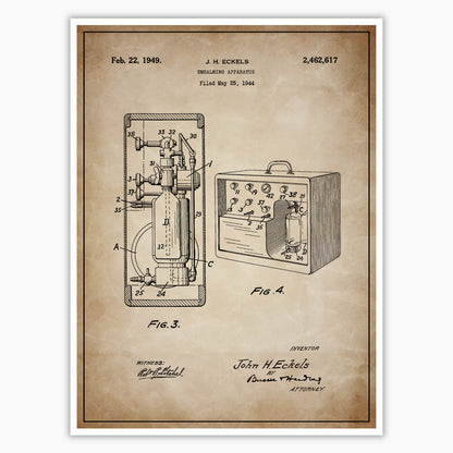 Embalming Machine Patent Poster