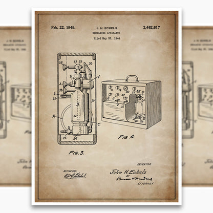 Embalming Machine Patent Poster