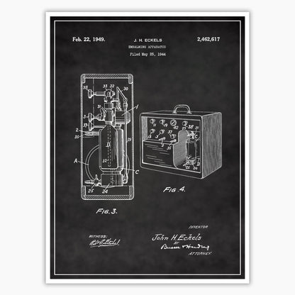 Embalming Machine Patent Poster