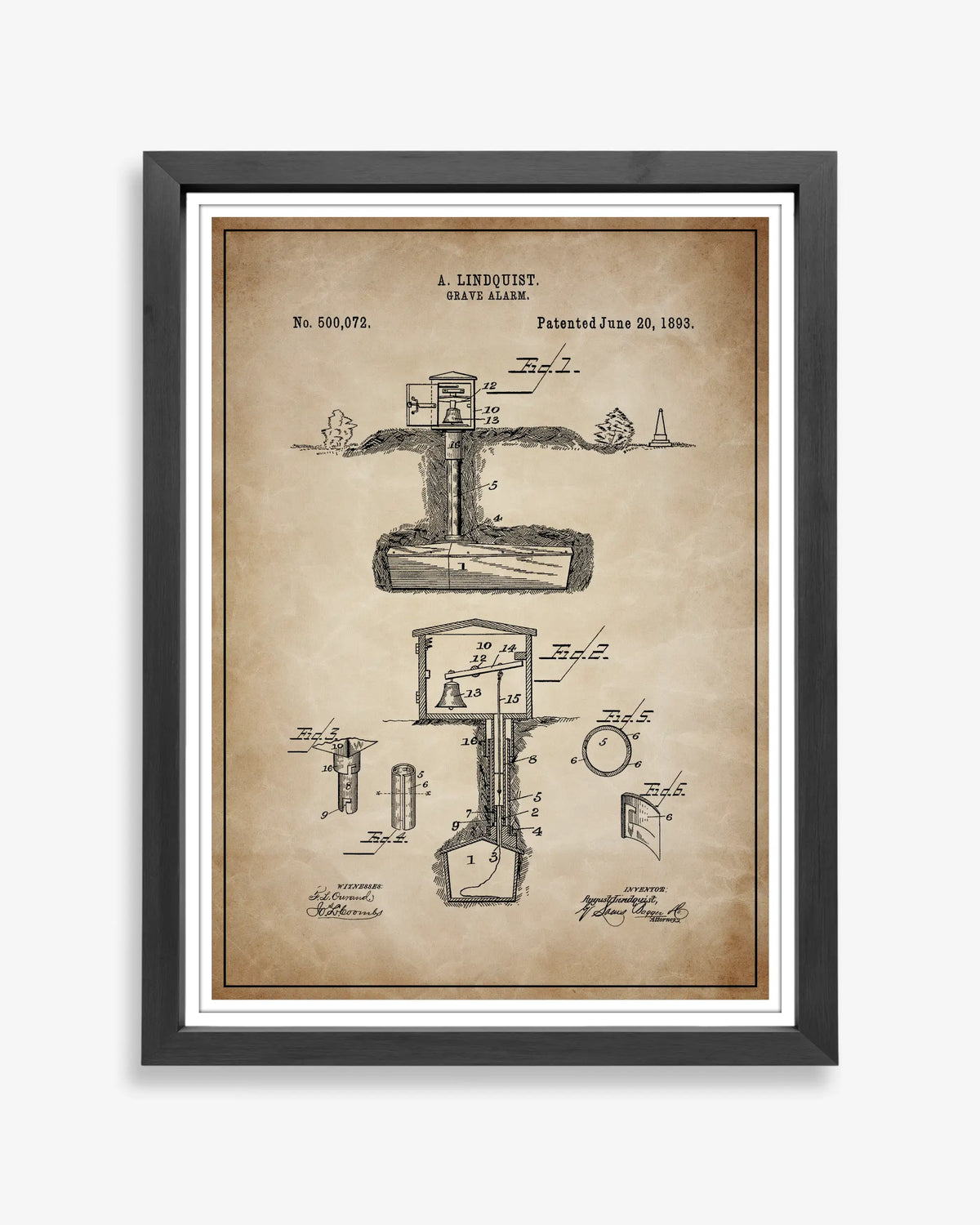 Grave Alarm Patent Poster