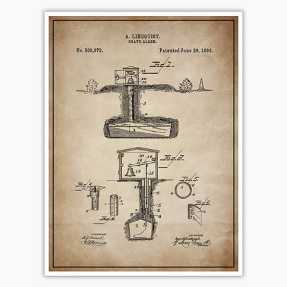 Grave Alarm Patent Poster