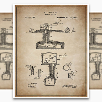 Grave Alarm Patent Poster