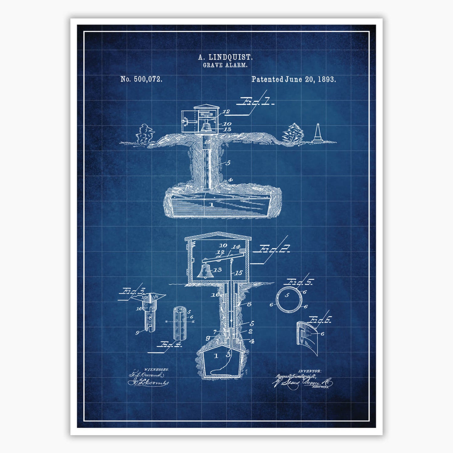 Grave Alarm Patent Poster