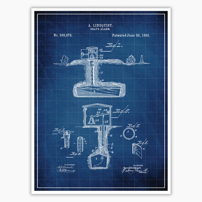 Grave Alarm Patent Poster