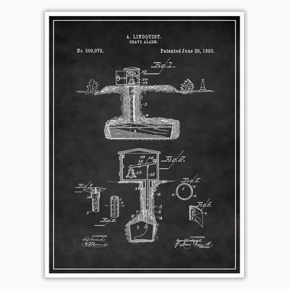 Grave Alarm Patent Poster