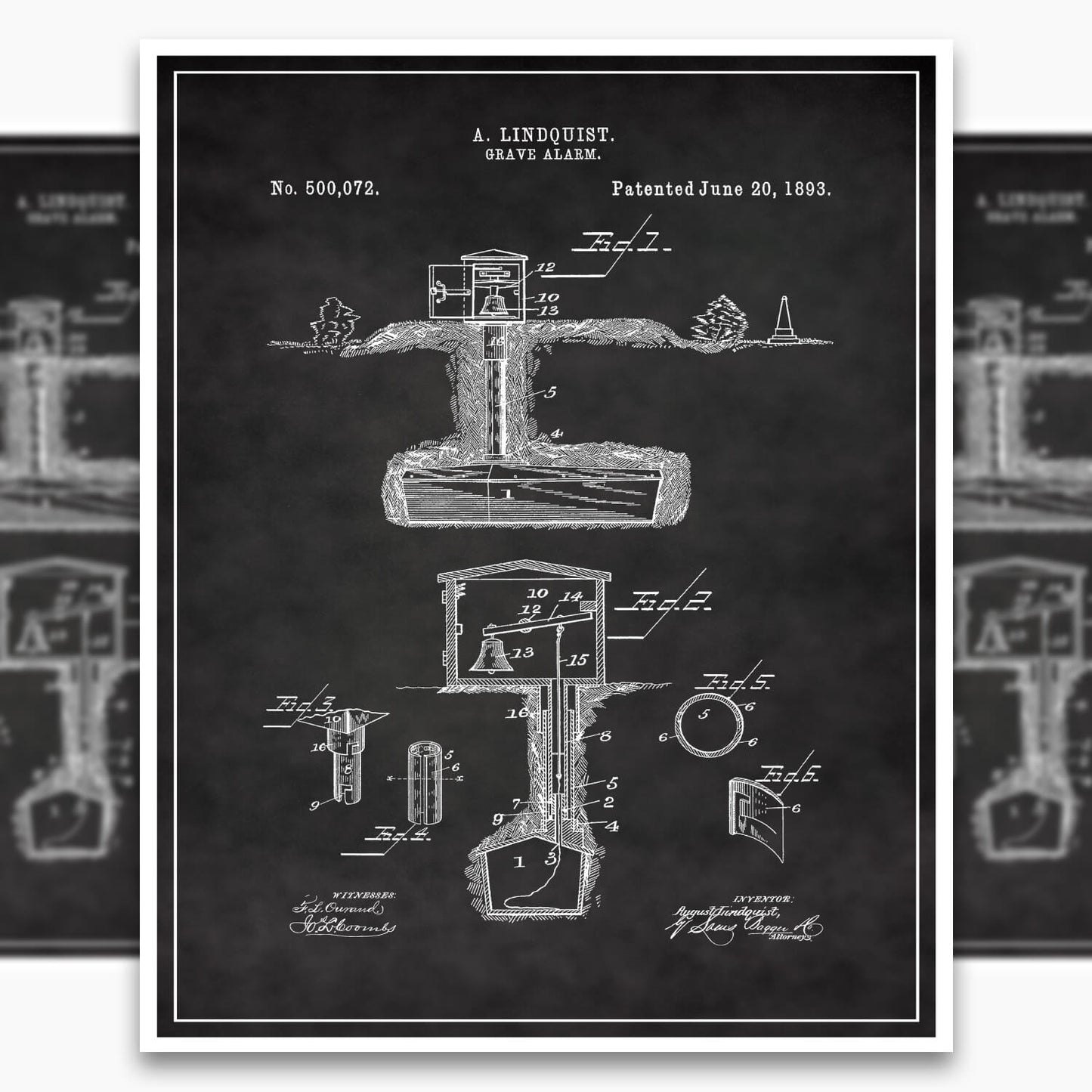Grave Alarm Patent Poster
