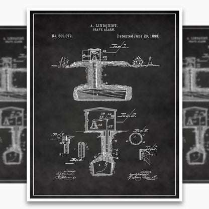 Grave Alarm Patent Poster